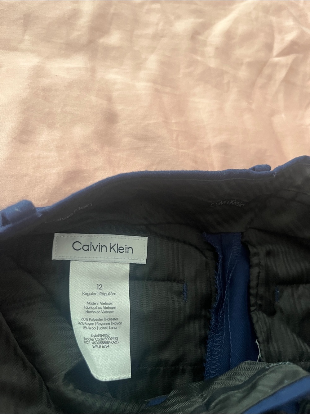 Calvin Klein Navy Blue Kids Formal Bottoms